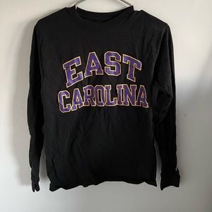Champion East Carolina University black long sleeved shirt
